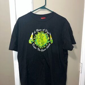 Corona Green and Black Short Sleeve Tees with Graphic Designs